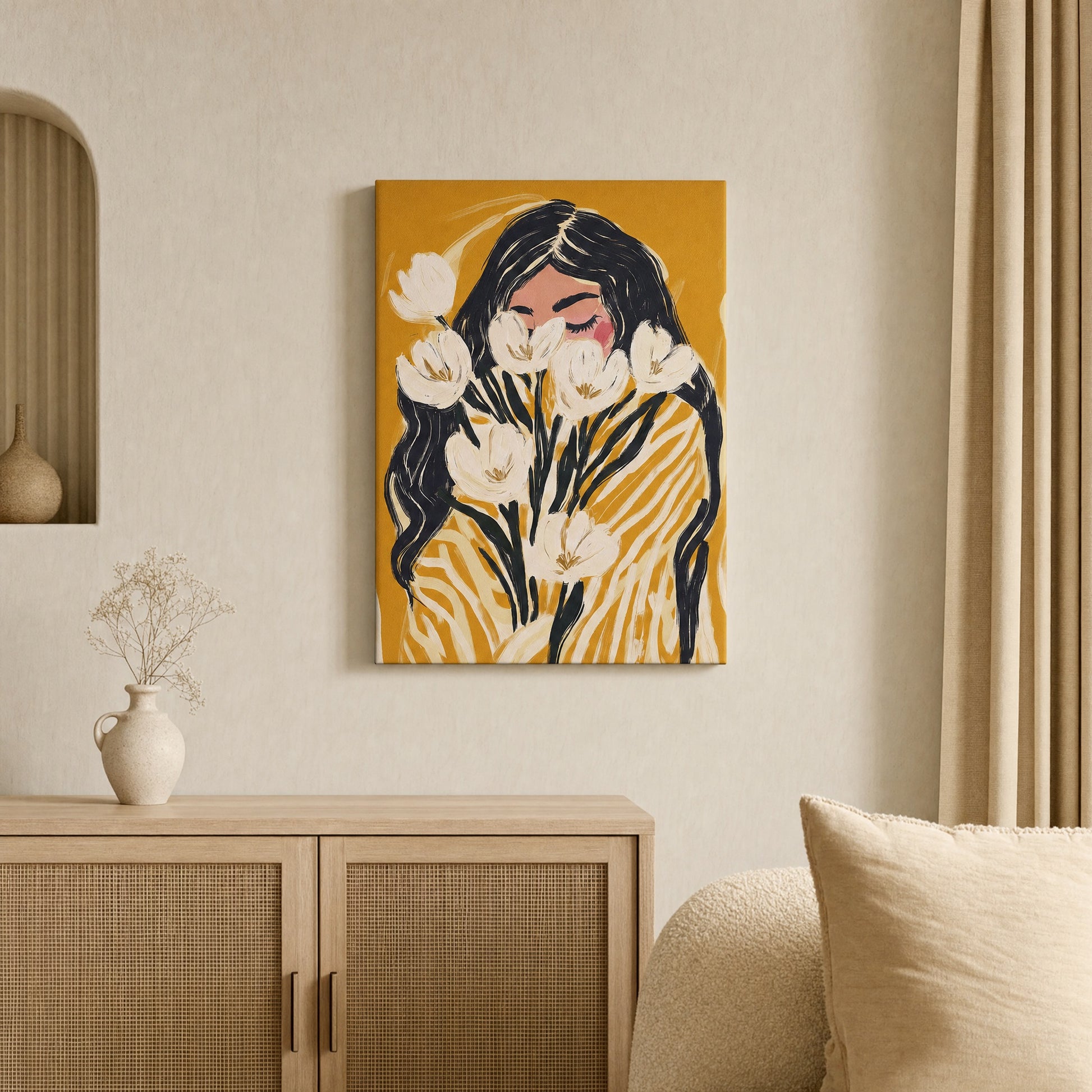 SLATE HASH canvas print, Blooming Serenity