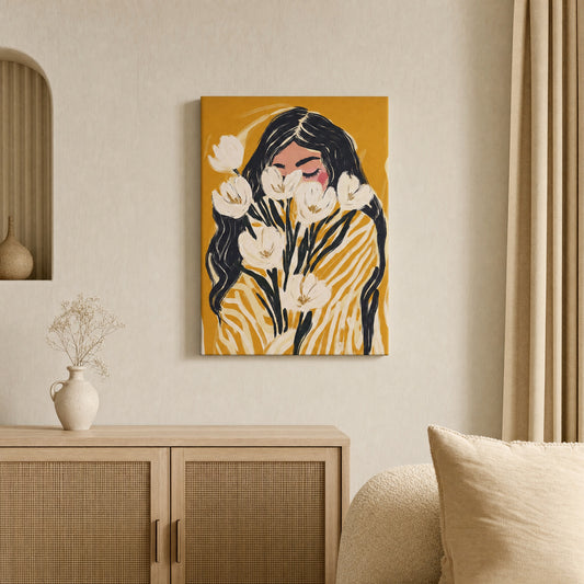 SLATE HASH canvas print, Blooming Serenity