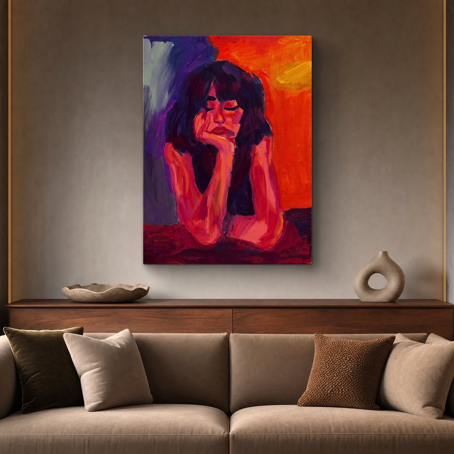 SLATE HASH canvas print, Lost in Thought