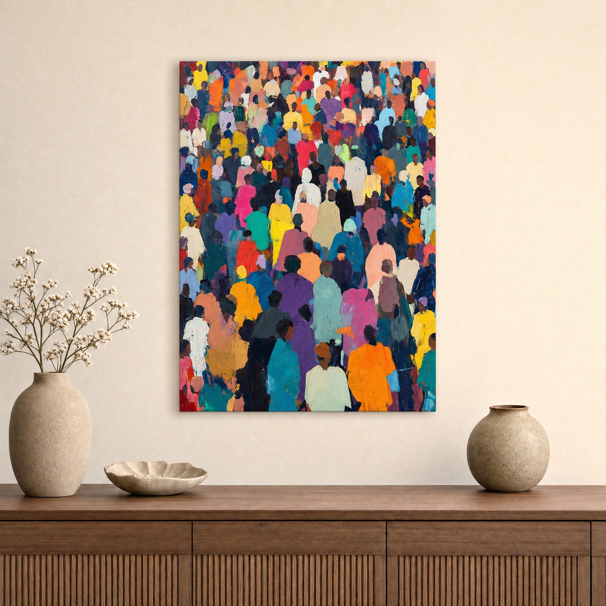 SLATE HASH canvas print, Human Tides