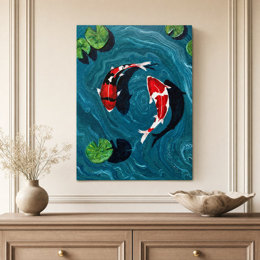 Crimson Koi Canvas Print