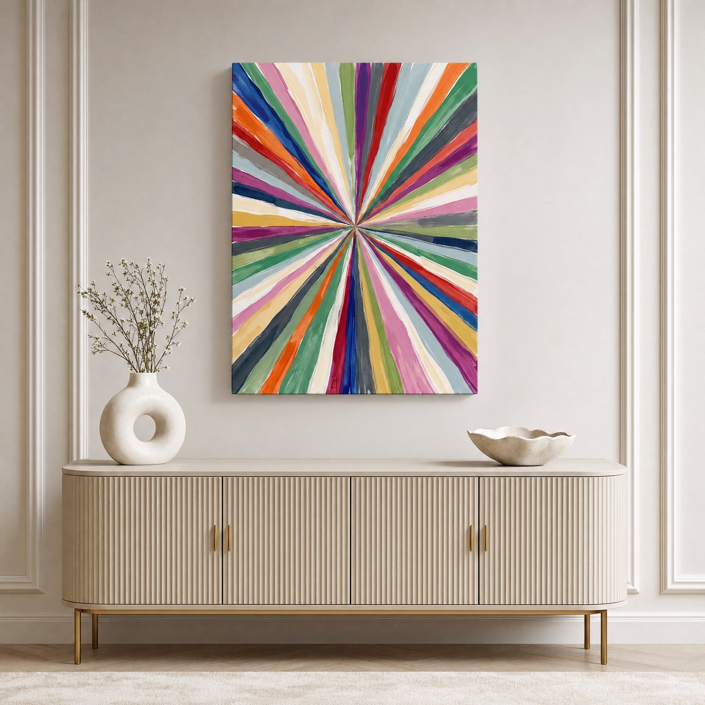SLATE HASH canvas print, Spectrum Burst