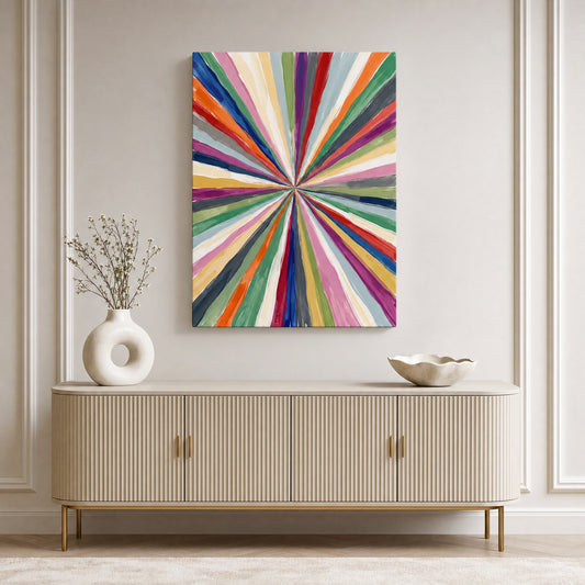 SLATE HASH canvas print, Spectrum Burst