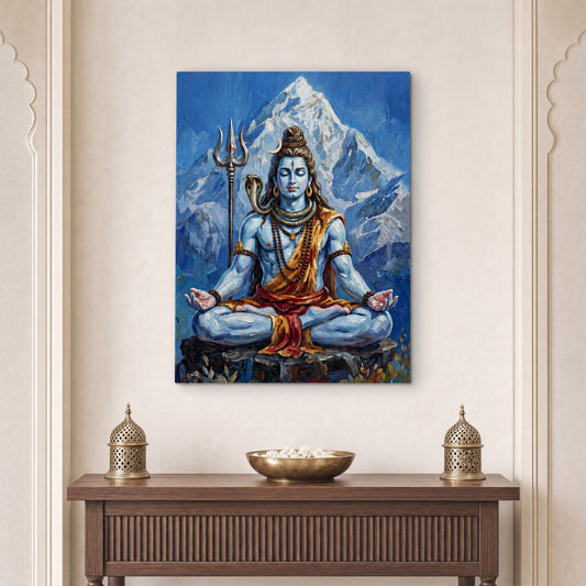 SLATE HASH canvas print, Shiva in Stillness