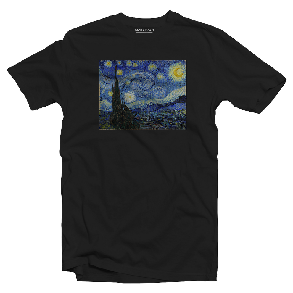 The Starry Night - Vincent Van Gogh T-shirt – SLATE HASH