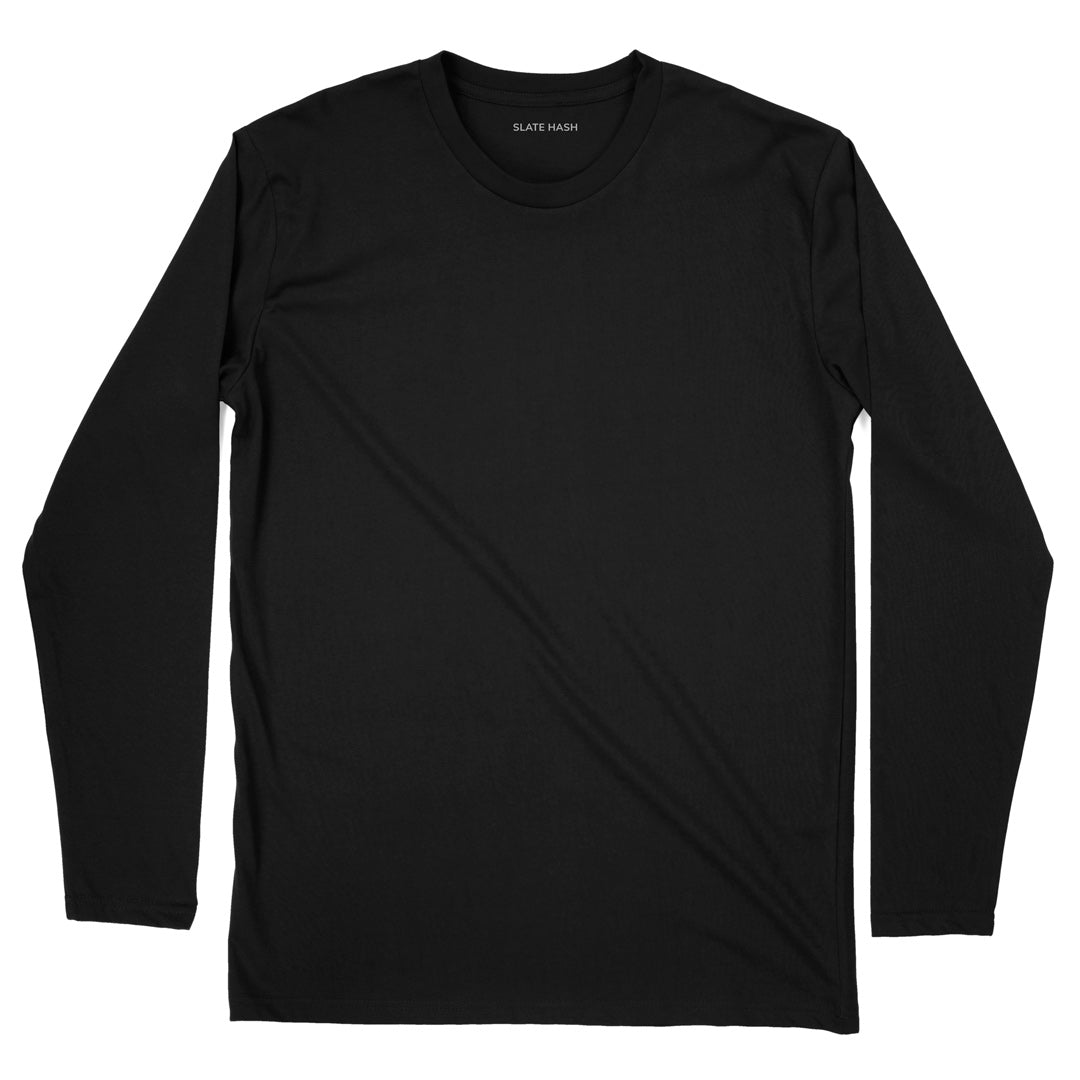 Black Plain Full Sleeve T-Shirt