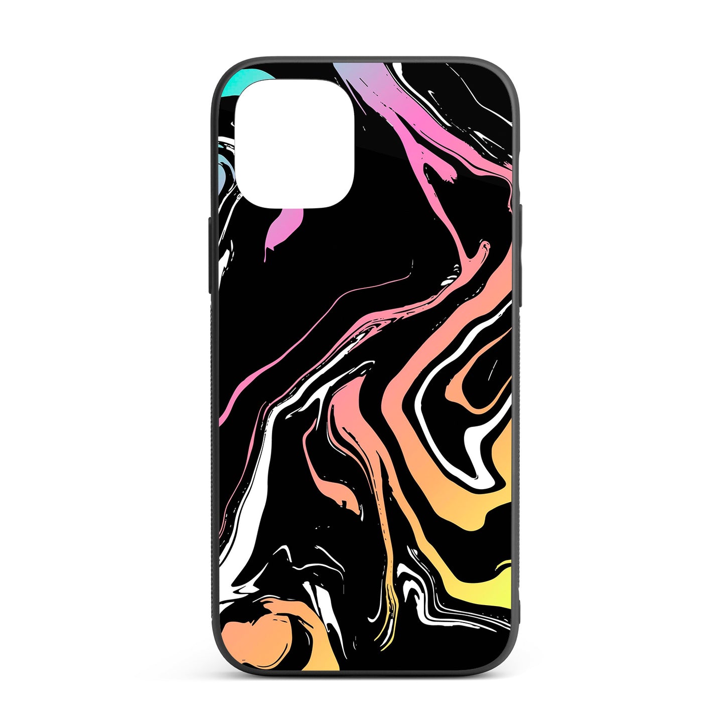 Acid marble iPhone glass case