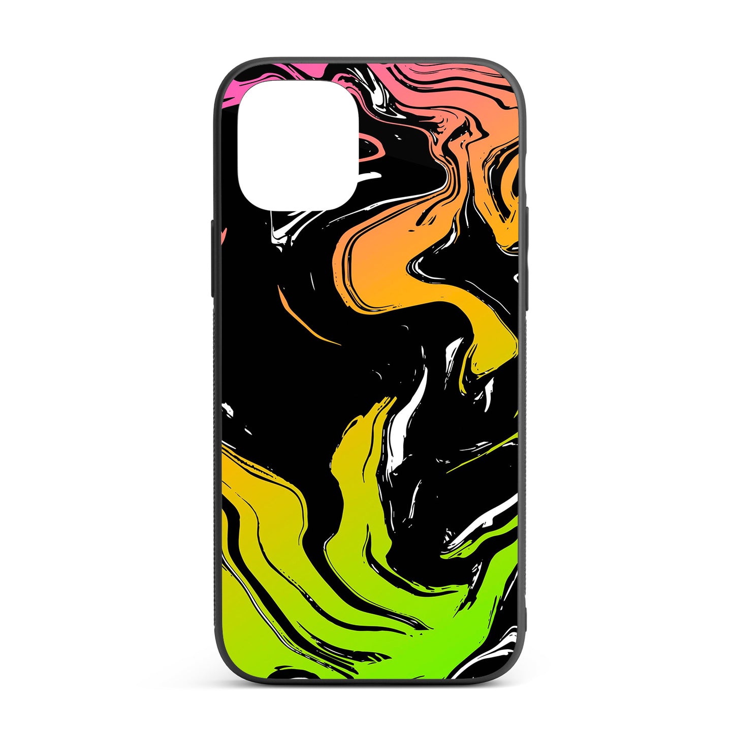 Acid marble pattern iPhone glass case