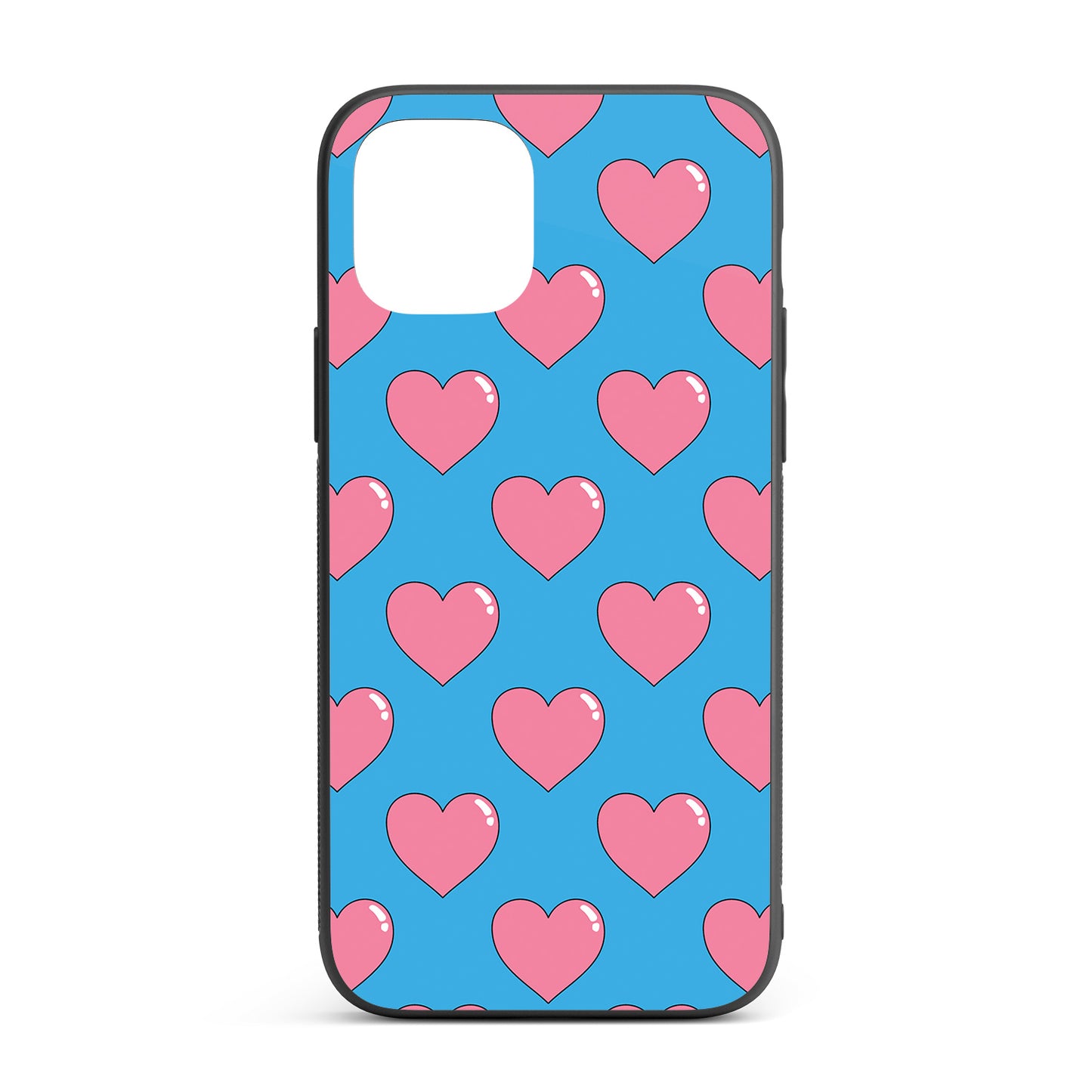 Bubblegum Heart iPhone glass case