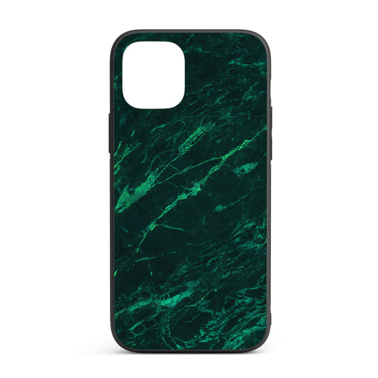 Dark green marble iPhone glass case