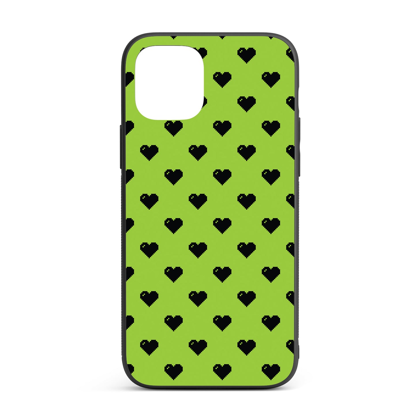 Pixelated Heart iPhone glass case