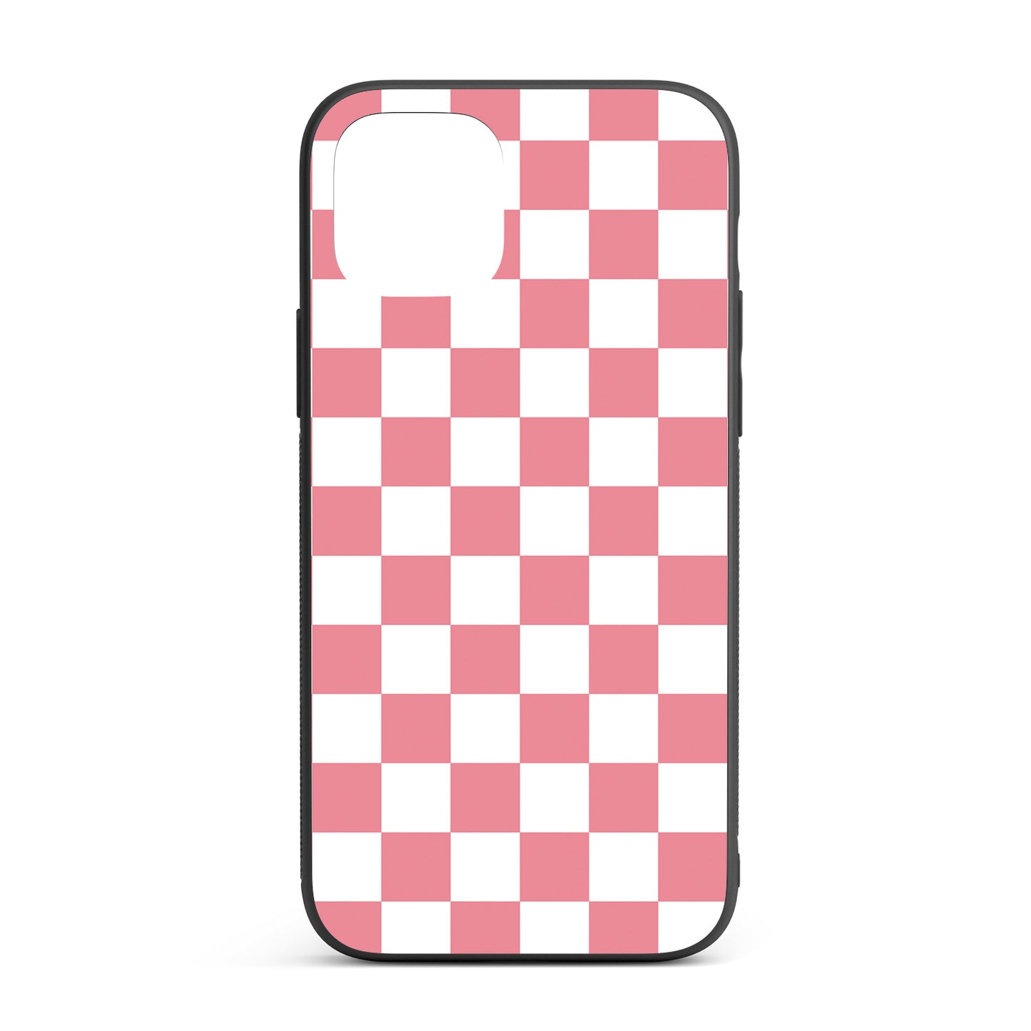 Pink Checkers iPhone glass case