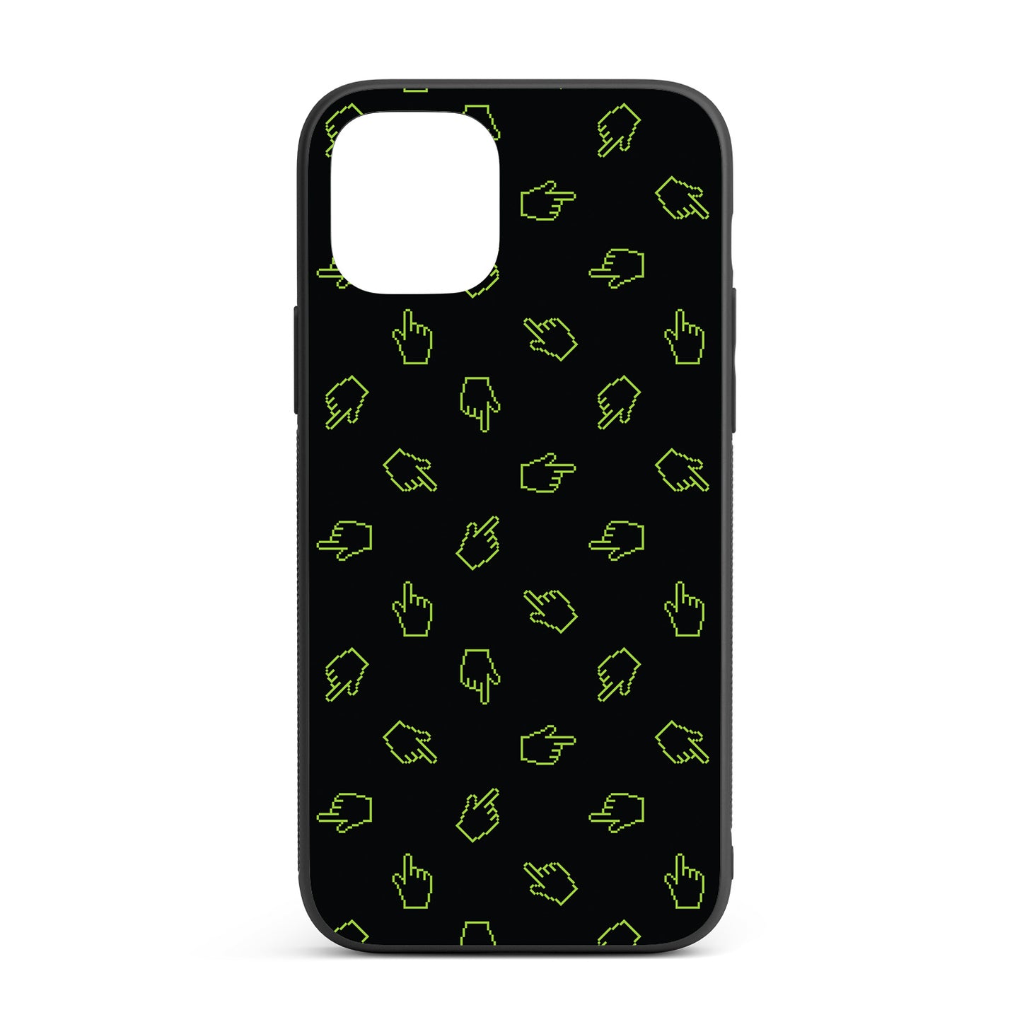 Pixelated Hand Cursor iPhone glass case