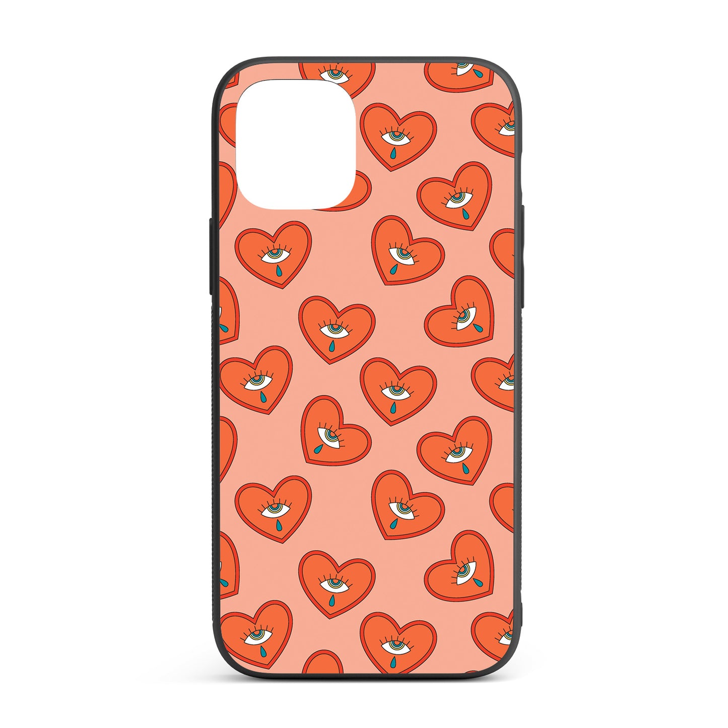 Psychedelic Heart iPhone glass case