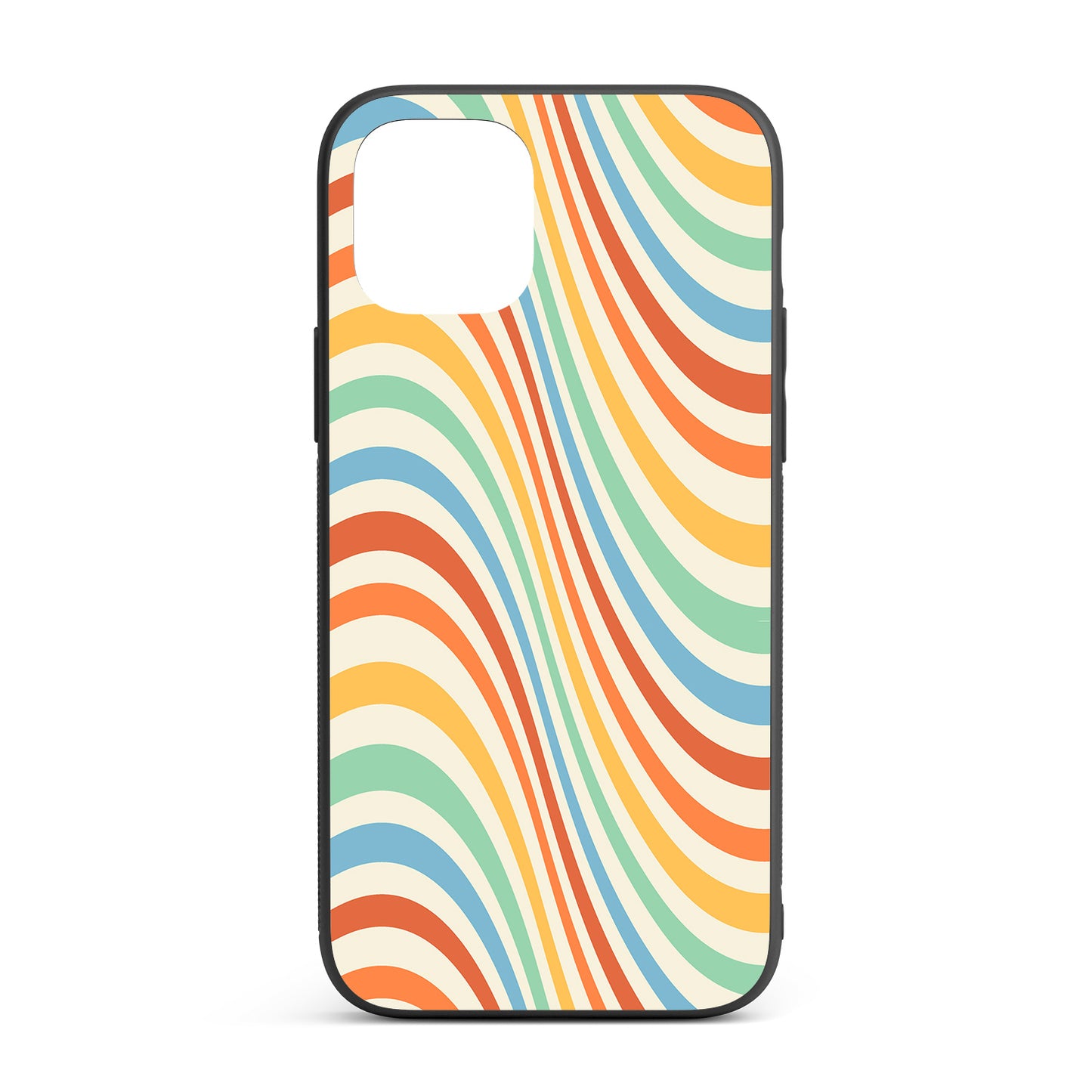 Retro Swirl iPhone glass case