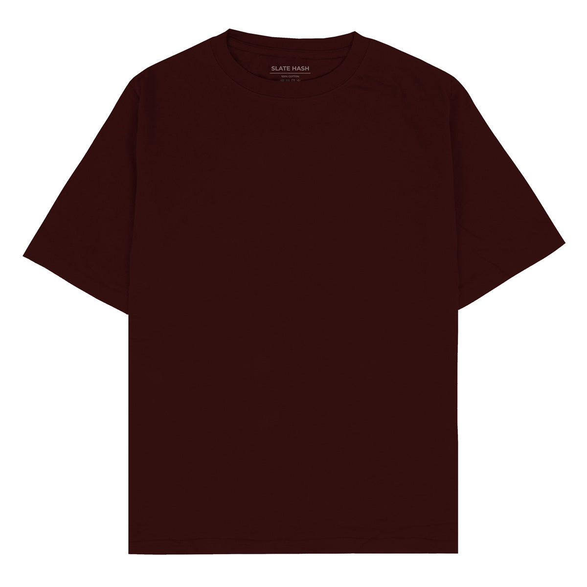 Maroon Plain Oversized T-shirt – SLATE HASH