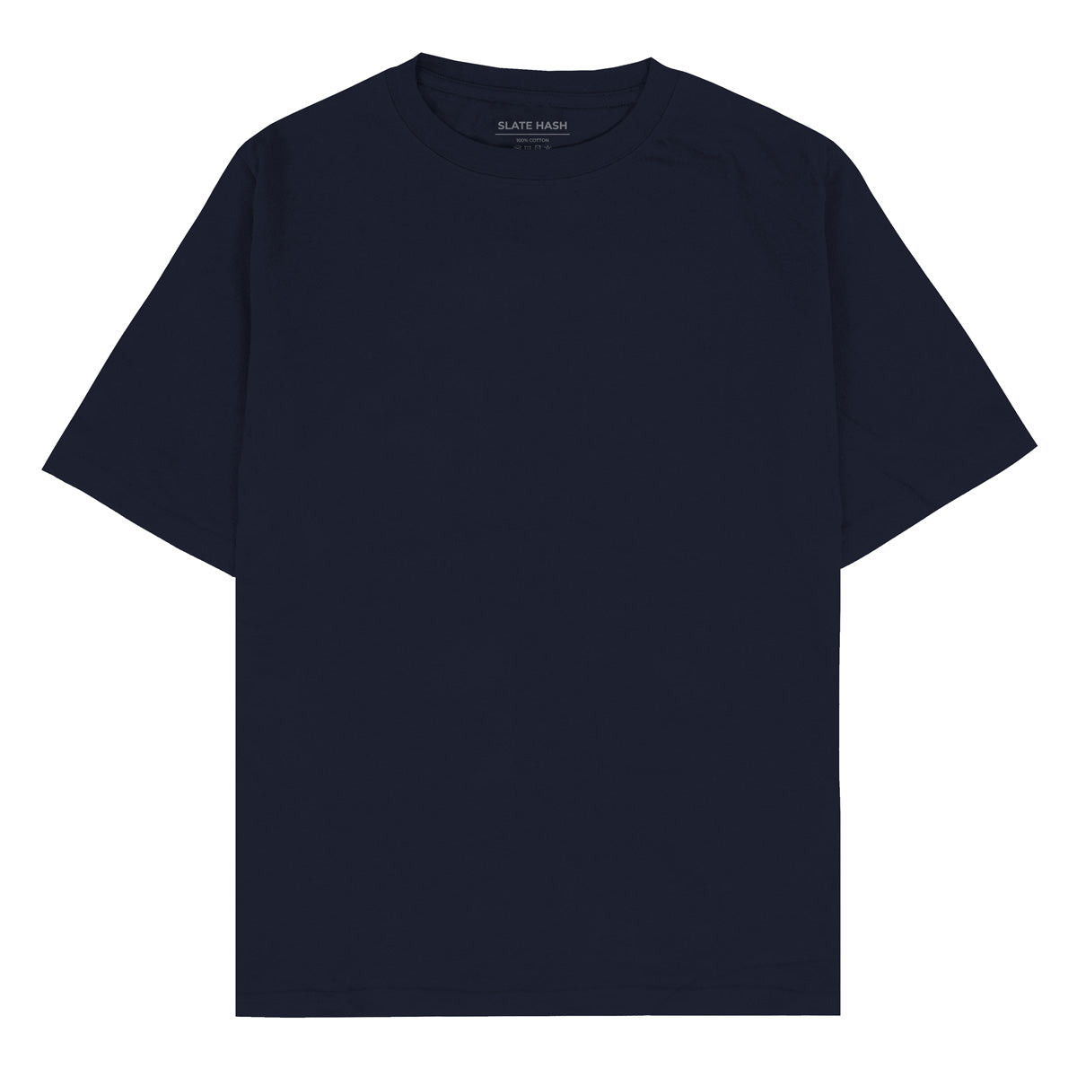 Navy Blue Plain Oversized T-shirt – SLATE HASH