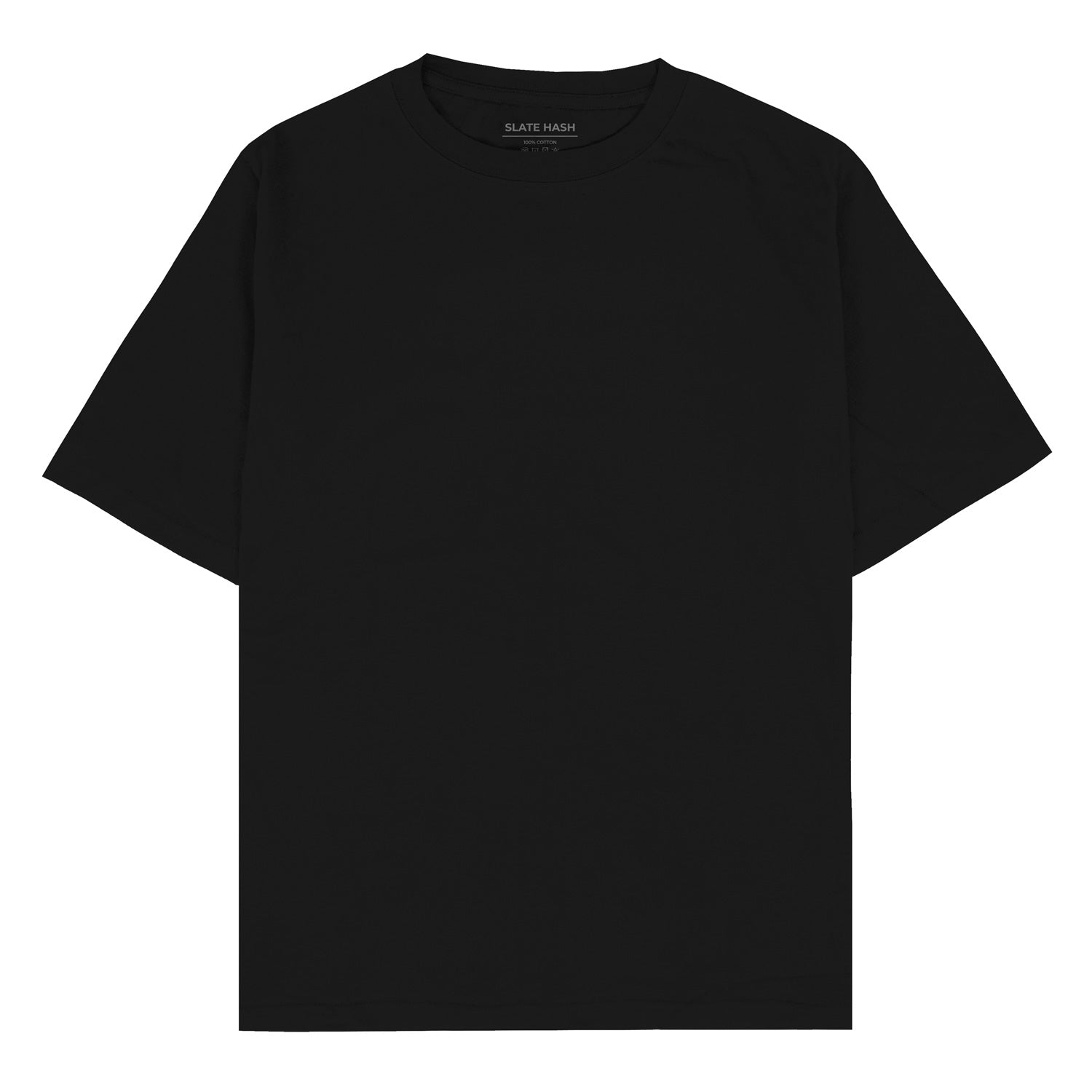 Black Plain Oversized T-shirt – SLATE HASH