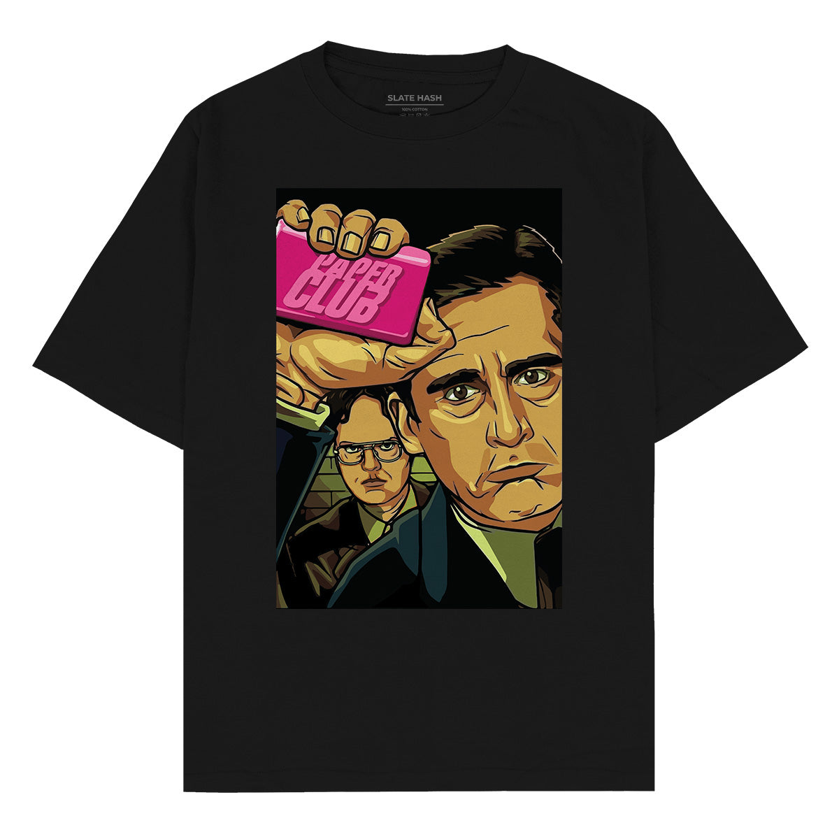 Paper Club parody Oversized T-shirt – SLATE HASH