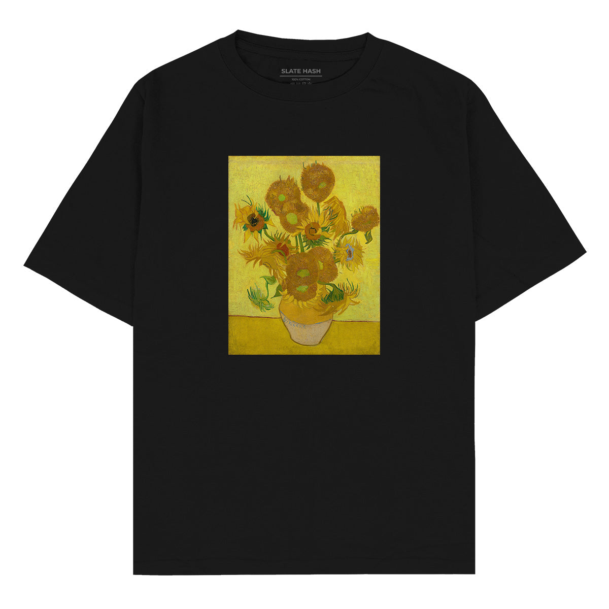 Vase with Fifteen Sunflowers Oversized T-shirt