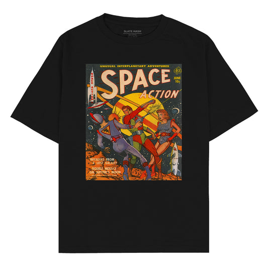 Space Action Oversized T-shirt